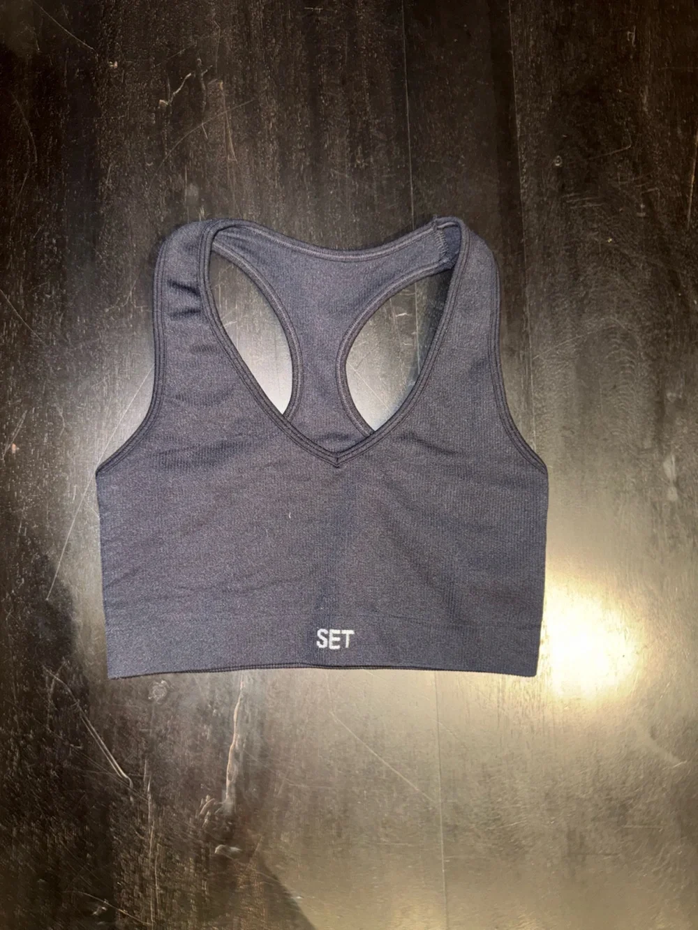 SET Active Navy Racerback Seamless Sports Bra